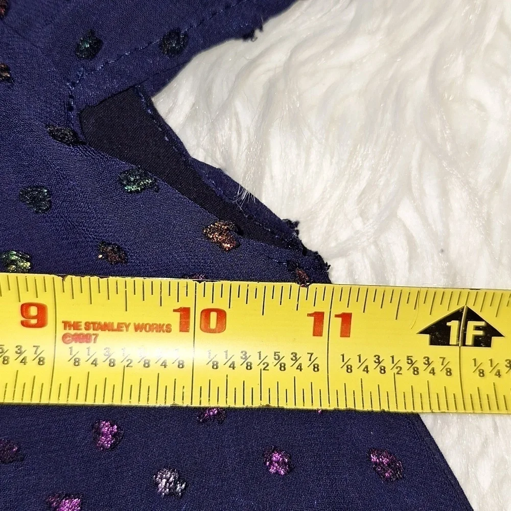 NWOT 3Pommes Girls Navy Robe A Manches Short Sleeve Dress